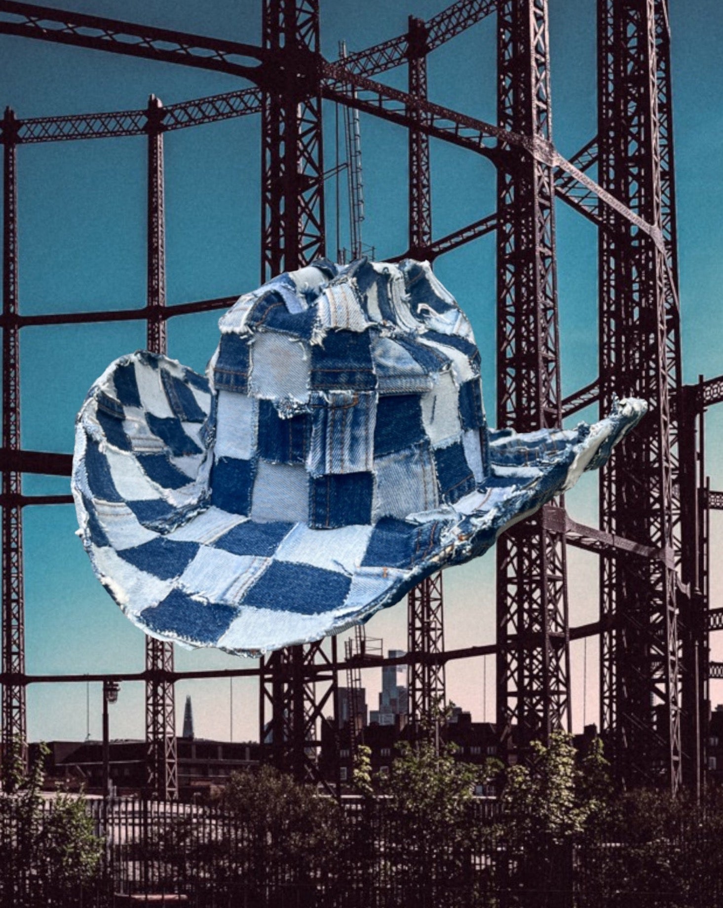 Denim Checkerboard - Zandria