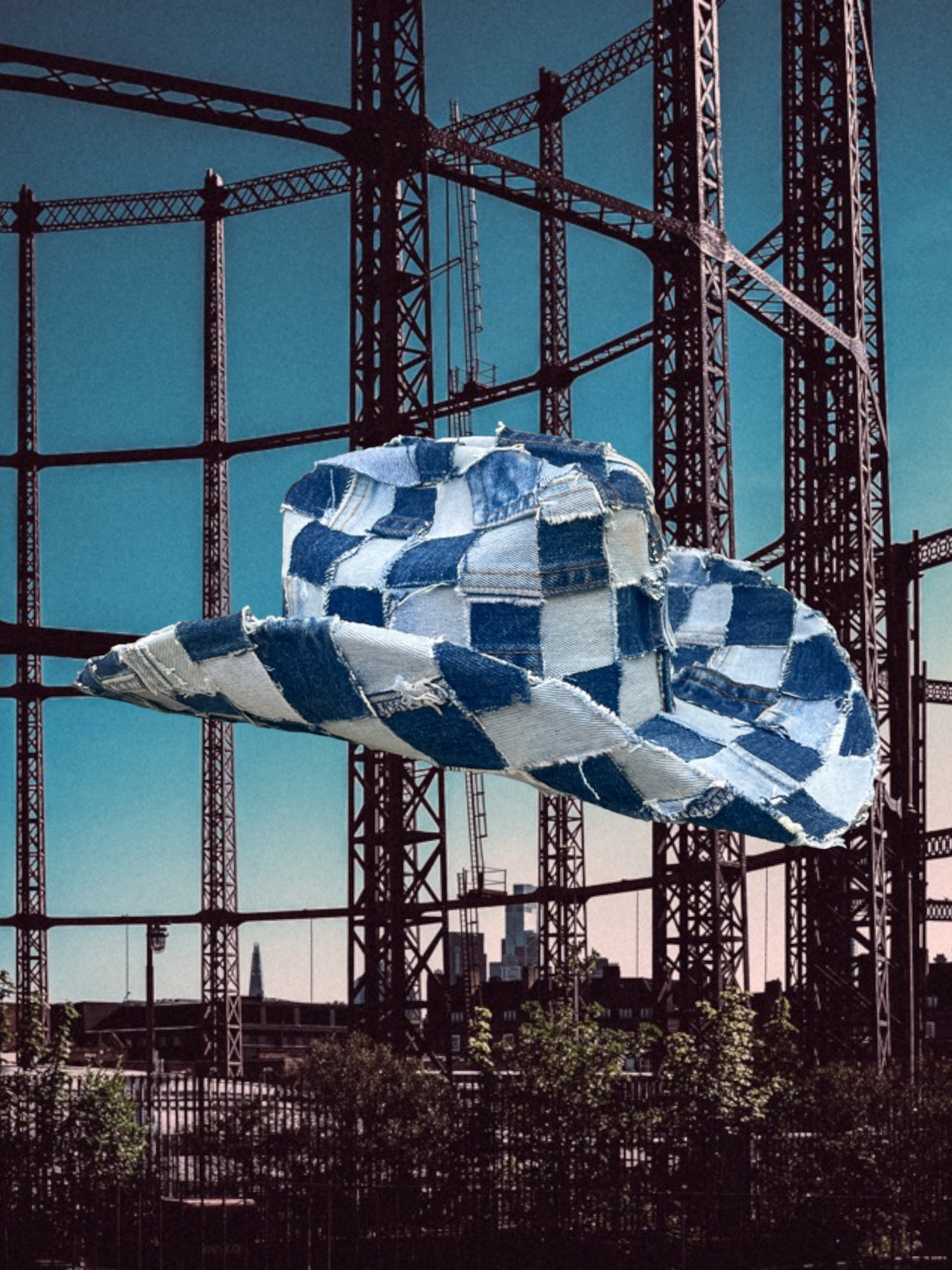 Denim Checkerboard - Zandria