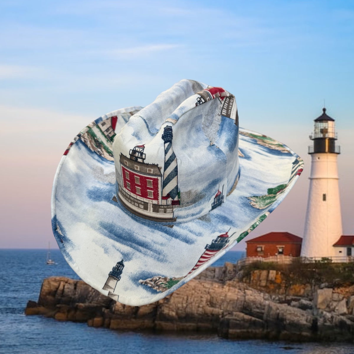 Original Women\'s Hat with Lighthouse Design NC Lighthouses Cap | North Carolina Apparel – Our State Store main image 4