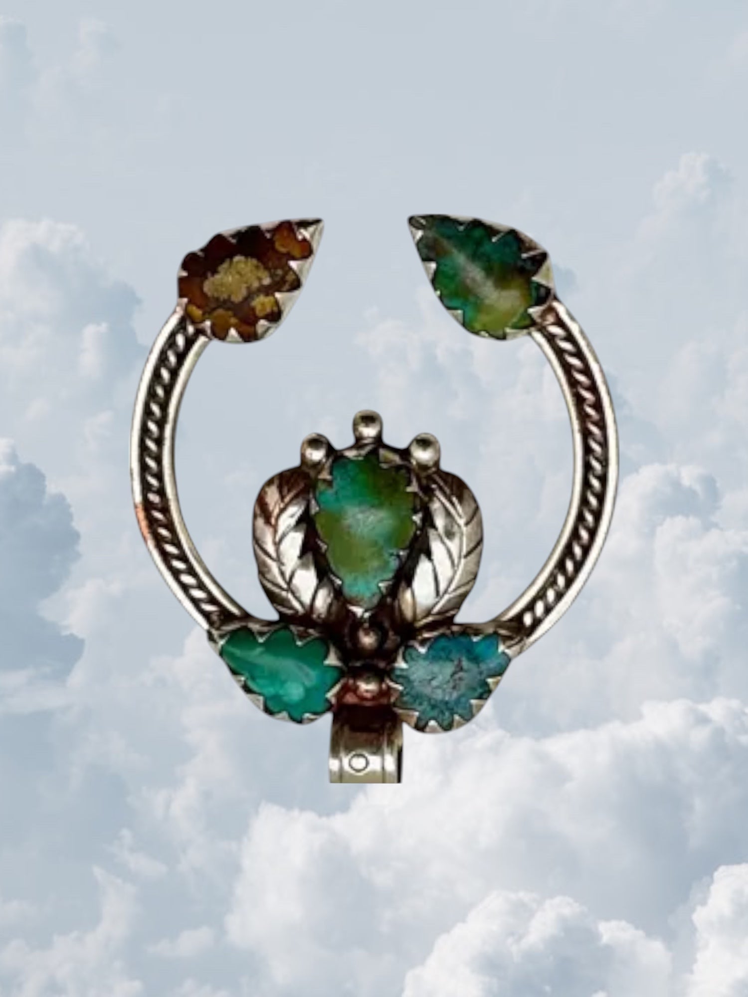 Turquoise Blossom Silver - Zandria